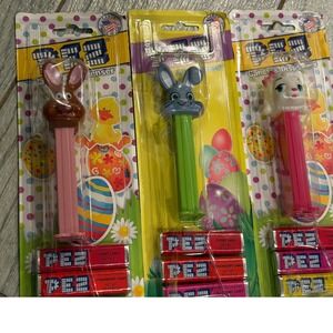 PEZ Easter Candy Dispenser 3 pc Easter Bunny Lamb 2015 New Vintage Collector Lot